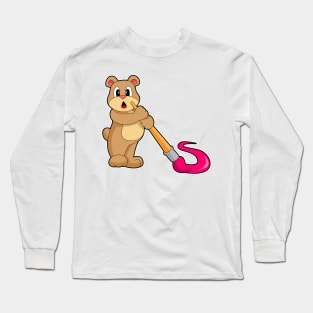 Bear Painting Paint brush Long Sleeve T-Shirt